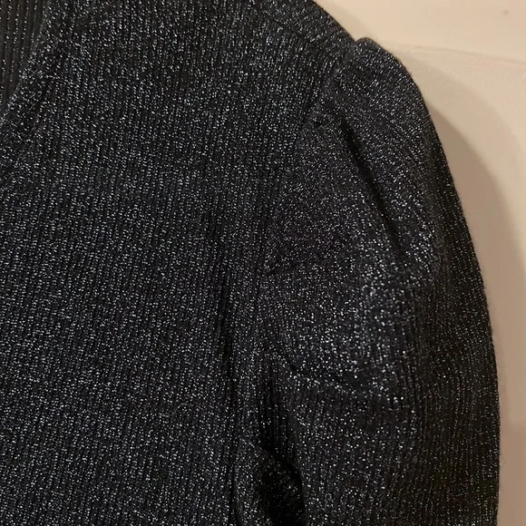 INC black metallic blouse - Picture 3 of 4